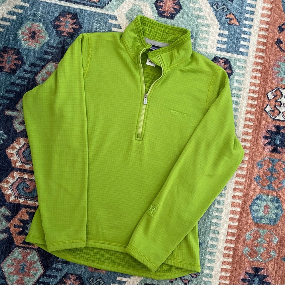 Patagonia R1 Half-Zip Fleece in Green